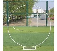 Kit de arco redondo para globos, arco de boda de metal blanco, 2,4 m, soporte de marco circular para decoración de bodas y fiestas al aire libre, arco de jardín de hierro forjado duradero