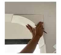 Kit de arco redondo para puerta Kit de 2 arcos de puerta redondeados, decoración de arco circular prefabricada, moldura de pared de arco de yeso curvo(Thick 23cm(9.1"),35x35cm(13.8x13.8"))