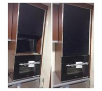 Kit de armario de cocina con puerta corrediza, fácil de instalar sin taladro, diseño enrollable para lavandería, oficina, armario, puerta de tambor recta