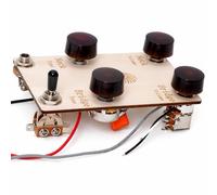 Kit de arnés de cableado 2V2T para guitarras Les Paul Style - Pastillas Humbucker divididas precableadas, ollas de tamaño completo de 500 K, tapas naranjas .047uF, interruptor de palanca de 3 vías