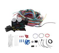 Kit de arnés de cableado de 12 circuitos apto para Rat Rods Sand Cars, autos clásicos y Hot Rods - Arnés de cables de fusibles automotrices universales resistentes al calor para