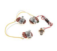 Kit de Arnés de Cableado de Bajo Durable Para Jazz, Control de Volumen del Tono A250K B250K Potes + Zócalo