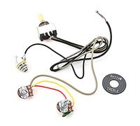 Kit de arnés de cableado de guitarra, arnés de cableado de guitarra, control de olla de 500 K, 1 V, 1 T, 500 K, circuito de preamplificador activo con interruptor de 3 vías, circuito de