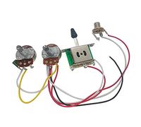 Kit de arnés de cableado de guitarra, arnés de cableado de guitarra precableado, interruptor de palanca de 3 vías 1t1v para guitarra eléctrica, caja cromada de 500 K, 1T1 V