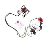 Kit de arnés de cableado de metal ABS para coche eléctrico con control | Control remoto de 2.4 G, función de arranque suave, se adapta a modelos de 6 V y 12 V, fácil conexión de cable