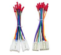 Kit de arnés de cableado de radio compatible con Toyota 1992-2019 (sin JBL), Subaru 2010-2019, arnés de cable estéreo de radio hembra + adaptador de enchufe macho para altavoz de alimentación estéreo