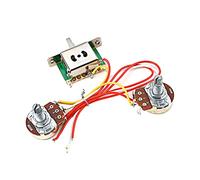 Kit de arnés de cableado para guitarra eléctrica, interruptor de palanca de 3 vías, 1 volumen, 1 tono, potenciómetro de 500 K para bajos, circuito de preamplificador activo, electrónica precableada