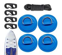 Kit de Arnés para Cubierta de Kayak - Cuerda De Anilla D Para Cubierta De Kayak | Parche Adhesivo 2.5m Cuerda Herrajes De Amarre,para Deportes Acuáticos Camping Tabla de Paddle Bote Inflable y Rafting