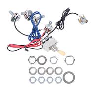 Kit de Arns de Cableado de Guitarra Precableado, Interruptor de 3 Accesorios de Cables, Fcil Instalacin, Cuerpo Compacto para Guitarras Elctricas (sombrero amarillo