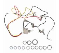 Kit de Arns de Cableado de Guitarra Precableado, Interruptor de 3 Accesorios de Cables, Fcil Instalacin, Cuerpo Compacto para Guitarras Elctricas (White