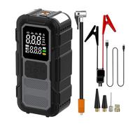 Kit de arranque de coche de 12 V - Amplificador de batería de litio con bomba de aire, lámpara de seguridad LED, herramienta compacta de reinicio del motor, cargador de emergencia multifunción |
