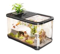Kit De Arranque del Tanque De Pescado con Agujeros De Ventilación - Kits De Acuario con Escaleras - Hábitat De Camarones De Tortuga De Vida Acuática para Decoración Vegetal De Agua Salada