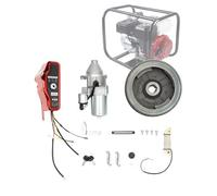 Kit de arranque eléctrico Arrancador Motor de arranque - Juego completo de arranque con volante, interruptor de encendido y bobina de carga para Honda GX340 11HP y GX390 13HP - con interruptor de