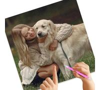 Kit de arte de diamantes personalizado: pintura de diamante personalizada para adultos, crea tu propia imagen, regalo para decoración del hogar (25 x 35 cm)