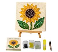 Kit De Arte Mosaico De Vidrio Marino Floral | Vidrio Colorido Sobre Tablero