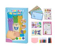 Kit De Arte Para Estrujar Arcoíris - Postales DIY | Set de Pintura para Niños,para Desarrollar la Motricidad Fina en Escuela en Casa Cumpleaños y Días Festivos
