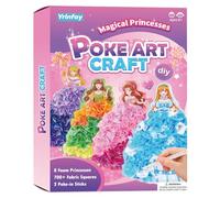 Kit de arte y manualidades para niños, 8 princesas mágicas y 6 accesorios, bonitos juguetes de princesa para niñas de 4 a 6 a 8 a 12 años, regalos para niños y niñas de 4, 5, 6, 7, 8, 9, 10, 11, 12