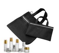 Kit de aseo organizador de 2 piezas con cremallera, Negro , Se référer au descriptif, Consulte la descripción