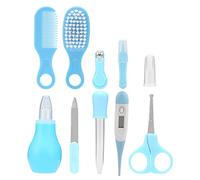 Kit de aseo para bebés, 10 piezas Kit de aseo de manicura para bebés Cortaúñas Tijeras Cucharas para los oídos Juego de cepillos de dientes para niños pequeños Cuidado de enfermería infantil