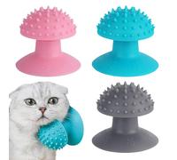 Kit de aseo para gatos de 3 piezas - Rascador y masajeador de hierba gatera para todo tipo de pieles