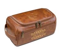 Kit de aseo personalizado para hombres, neceser de cuero personalizado con grabado, regalo de viaje perfecto para papá, marido, padrinos de boda, Navidad, cumpleaños