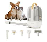 Kit de aspiradora de aseo para mascotas, kit de aseo para gatos y perros para un fácil cuidado de mascotas en casa y al aire libre, potente succión de 12000 Pa, limpiador de vacío de 8000 mAh, incluye