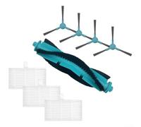 Kit de aspiradora robot para MOVA S800 E20 Pro para TROUVER E20 para Plus: cepillo principal, 4 cepillos laterales, 3 filtros, fácil de instalar, azul