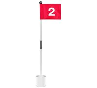 Kit de asta de Bandera de Golf: Material ABS, Juego de Copas para Sujetar Banderas, Accesorio de práctica de Putt | Perfectamente Ideal para Practicar el jardín en el Patio Trasero.