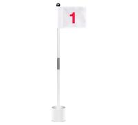 Kit de asta de Bandera de Golf: portavasos de ABS, Kit de sujeción de Bandera con Pasador, Accesorio portátil | Perfectamente Ideal para Practicar en el Patio Trasero y Usar en el jardín.