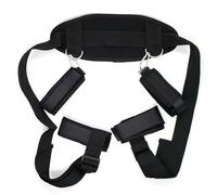 Kit De Ataduras Bdsm De Nailon Con Piernas Abiertas,Esposas Suaves Para Tobillos,Látigo De Cuero,18 Juegos Para Adultos,Juguetes Sexuales Eróticos Para Parejas,Tienda Erótica,Negro,Talla Única