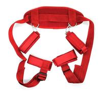 Kit De Ataduras Bdsm De Nailon Con Piernas Abiertas,Esposas Suaves Para Tobillos,Látigo De Cuero,18 Juegos Para Adultos,Juguetes Sexuales Eróticos Para Parejas,Tienda Erótica,Rojo,Talla Única