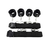 Kit De Ataduras Para Cama Con Correas Ajustables Bdsm Para Parejas,Esposas Y Tobilleras,Juego De Bondage Sm,Juguetes Sexuales Para Adultos,Talla Única,Color Rojo