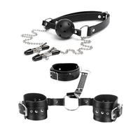 Kit De Ataduras Sexuales Bdsm,Ataduras De Cuello A Muñeca,Correas De Cuero,Látigo,Arnés De Bondage Sm,Juegos Sexuales,Juguetes Sexuales Para Adultos,Negro,Talla Única