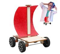 Kit De Autos Con Energía Eólica - Proyecto De Construcción De Ingeniería STEM, Manualidades De Automóvil De Madera De Bricolaje | Actividad Científica Educativa Para Niños Adolescentes, Juguete Creati