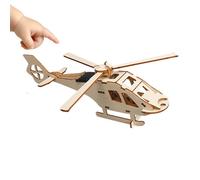 Kit de Avión de Madera, Modelo de Aeronave Experimental para Manualidades, Helicóptero de Juguete Alimentado por Energía Solar, para Cumpleaños de Niños y Niñas, Estudiantes Escolares, al Aire