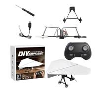 Kit De Avión De Papel Con Motor RC,11x7cm DIY Electric Remote Control Plane