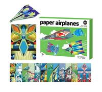 Kit de avión de papel - Suministros para trabajos creativos con instrucciones | Libro creativo con aviones de papel plegables - para niños niños niñas adultos Aula Guardería Guardería Viaje F