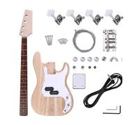 Kit De Bajo DIY Para Construir Tu Propio Bajo Eléctrico Con Golpeador De Cuerpo De Paulownia, Electrónica, Cuello De Guitarra De Arce, Palisandro