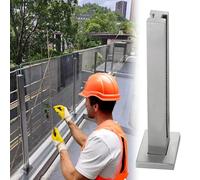 Kit de balaustrada de vidrio sin marco, paneles de vidrio endurecido para terrazas y escaleras, completo con abrazaderas de barandilla y poste de esquina, ideal para seguridad y elegancia modernas