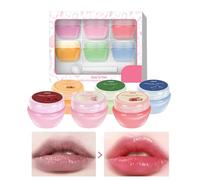 Kit de bálsamo labial hidratante natural - Crema hidratante para labios secos | Bálsamo de reparación de labios y seguro para viajes, trabajo, escuela, fiestas y citas