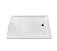 Kit de bandeja de ducha antideslizante con drenaje central y cubierta extraíble para instalación en el baño