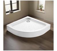 Kit de bandeja de ducha sólida con base acrílica, diseño antideslizante, sistema de drenaje completo y cubierta extraíble para instalación de baño a prueba de fugas