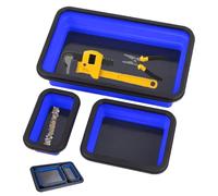 Kit de bandeja de herramientas plegable, juego de cuencos magnéticos, soporte de componentes de varios tamaños, bandeja de almacenamiento compacta con base fuerte para mecánicos, proyectos de garaje