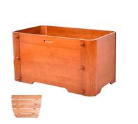 Kit de bañera de madera independiente, bañera de inmersión profunda tradicional japonesa, bañera portátil para adultos, bañera compacta para dormitorio/spa