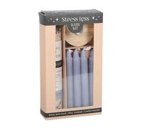 Kit de baño de relajación definitivo con magia vegetal, sal esencial de aceite de jojoba y vela morada, ritual antiestrés para eventos
