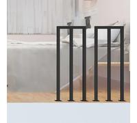 Kit De Barandilla De Escalera De Seguridad De Hierro Forjado Negro Para Interiores, Con Kit De Instalación, Paquete De 1, 2, 3 Y 4, Para Pasillo, Terraza, Porche, Pasamanos De Suelo, M Forma, 2 Pieza