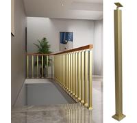 Kit de barandilla de pilar de vidrio dorado con tornillos (paquete de 5, 95 cm) - modernos husillos elevadores de escalera para elegantes cubiertas interiores y exteriores, fácil instalación, diseño