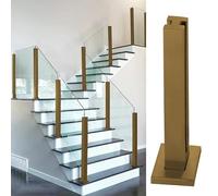 Kit de barandilla de vidrio duradero para escaleras, porche, balcón, terraza y patio, incluye opciones de esquina de 90° y medio para un soporte seguro y elegante