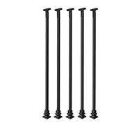 Kit de barandilla madera resistente for escaleras, varillas metálicas for pasamanos restaurantes, escuelas y terrazas(5 Pcs,H 150cm/59 in)