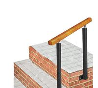 Kit de barandilla para escaleras, se Adapta a 2 o 3 escalones, pasamanos Ajustables para escalones Exteriores, pasamanos de Hierro Forjado, pasamanos de transición para escaleras de hormigón